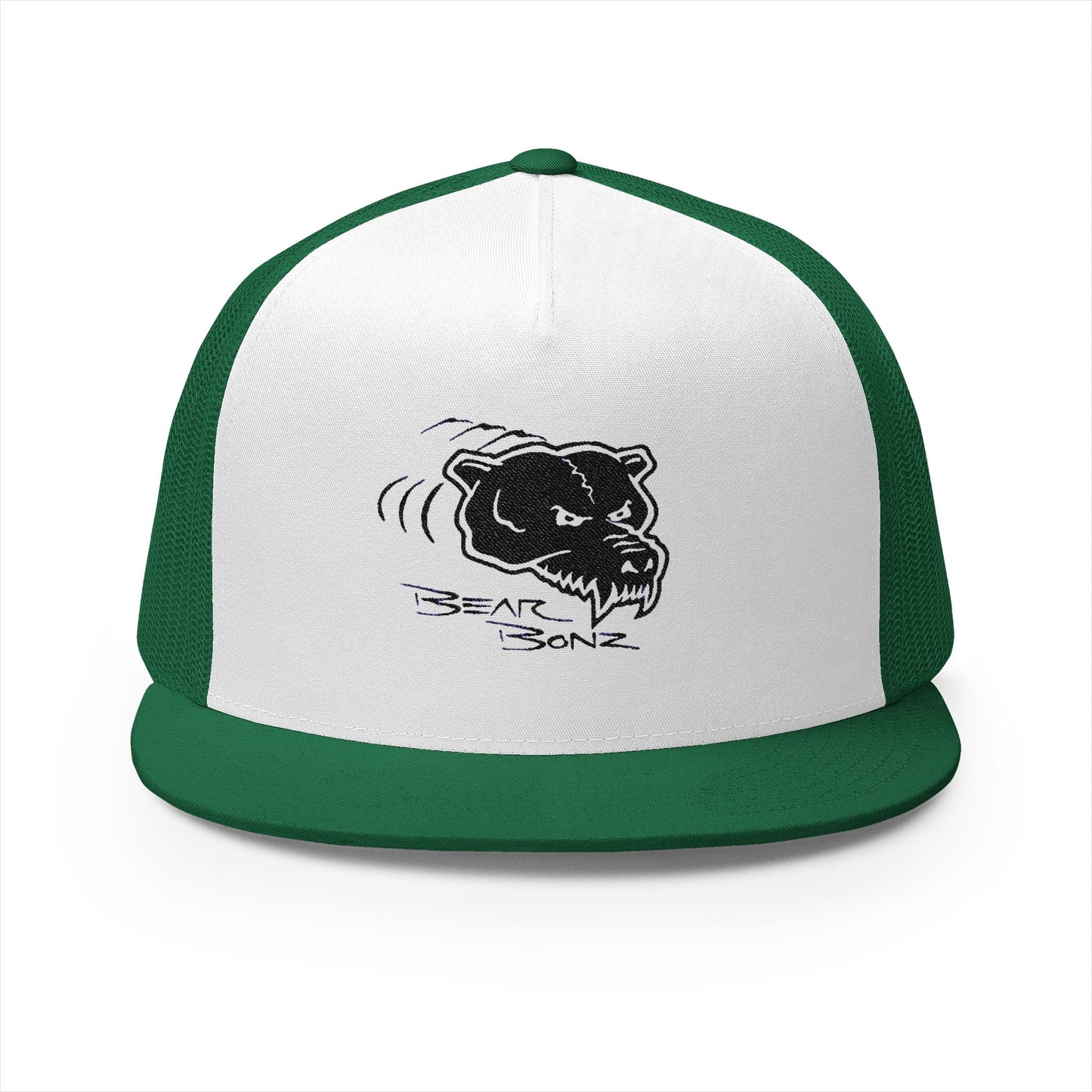Bear Bonz Embroidered 5 Panel Trucker Cap