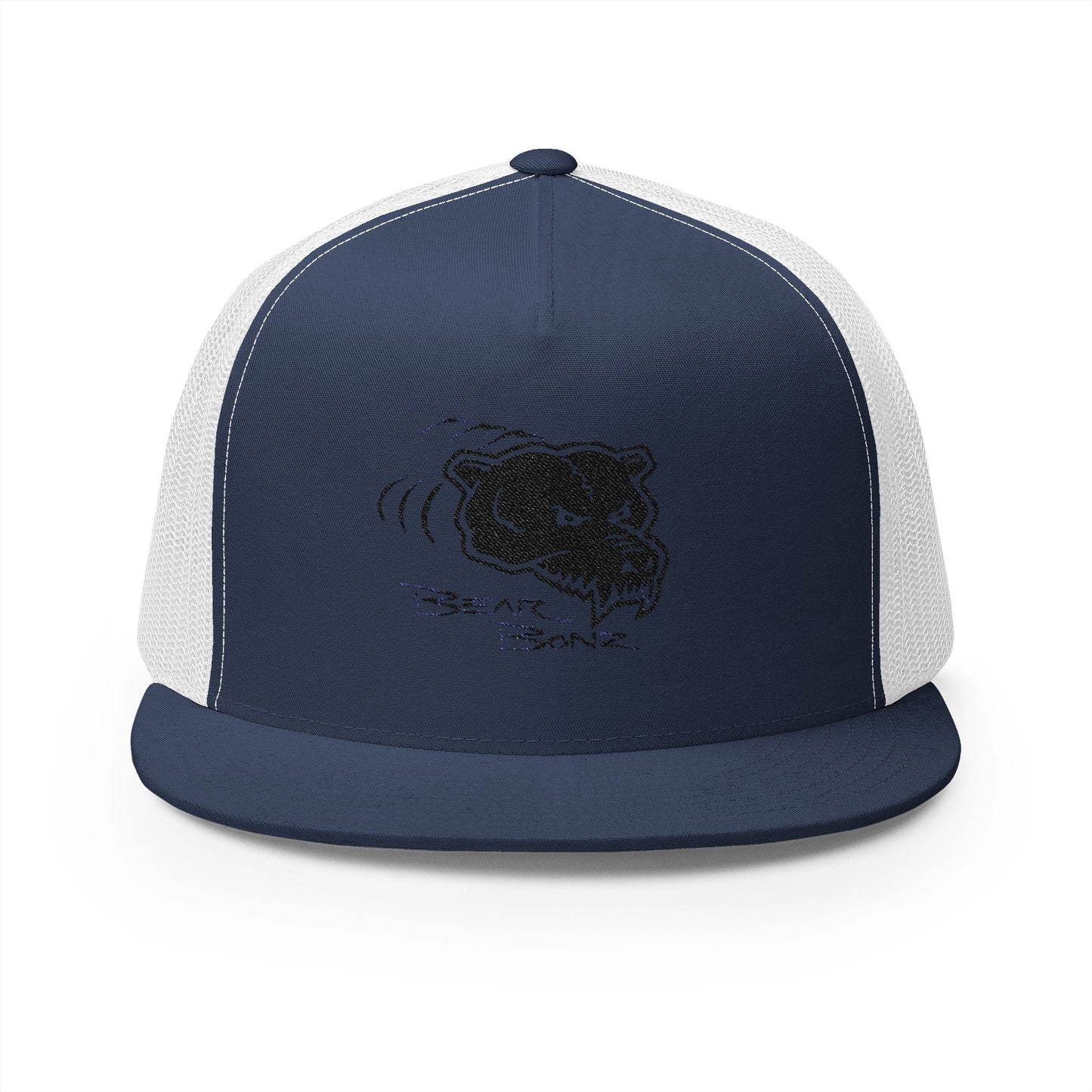 Bear Bonz Embroidered 5 Panel Trucker Cap