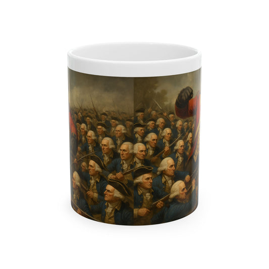 100 George Washingtons fighting a Silverback Gorilla Redcoat Mug 4th of July!