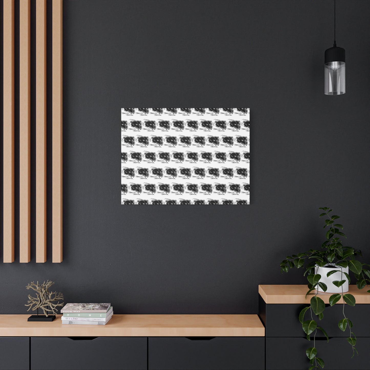 Bear Bonz Canvas Wall Art - Modern