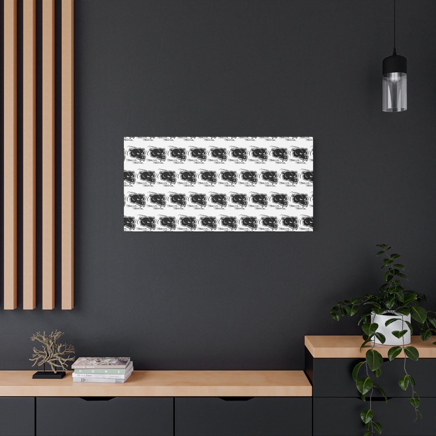 Bear Bonz Canvas Wall Art - Modern