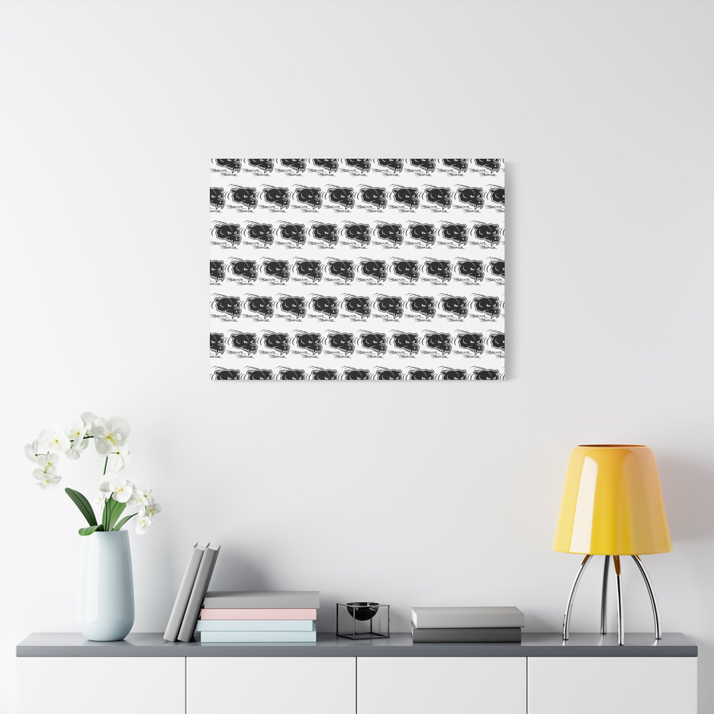 Bear Bonz Canvas Wall Art - Modern