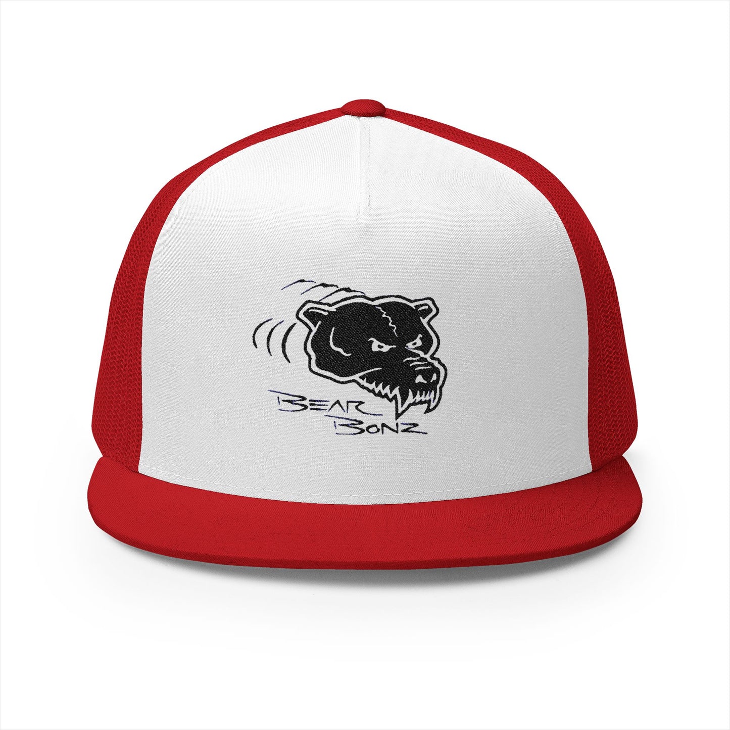 Bear Bonz Embroidered 5 Panel Trucker Cap