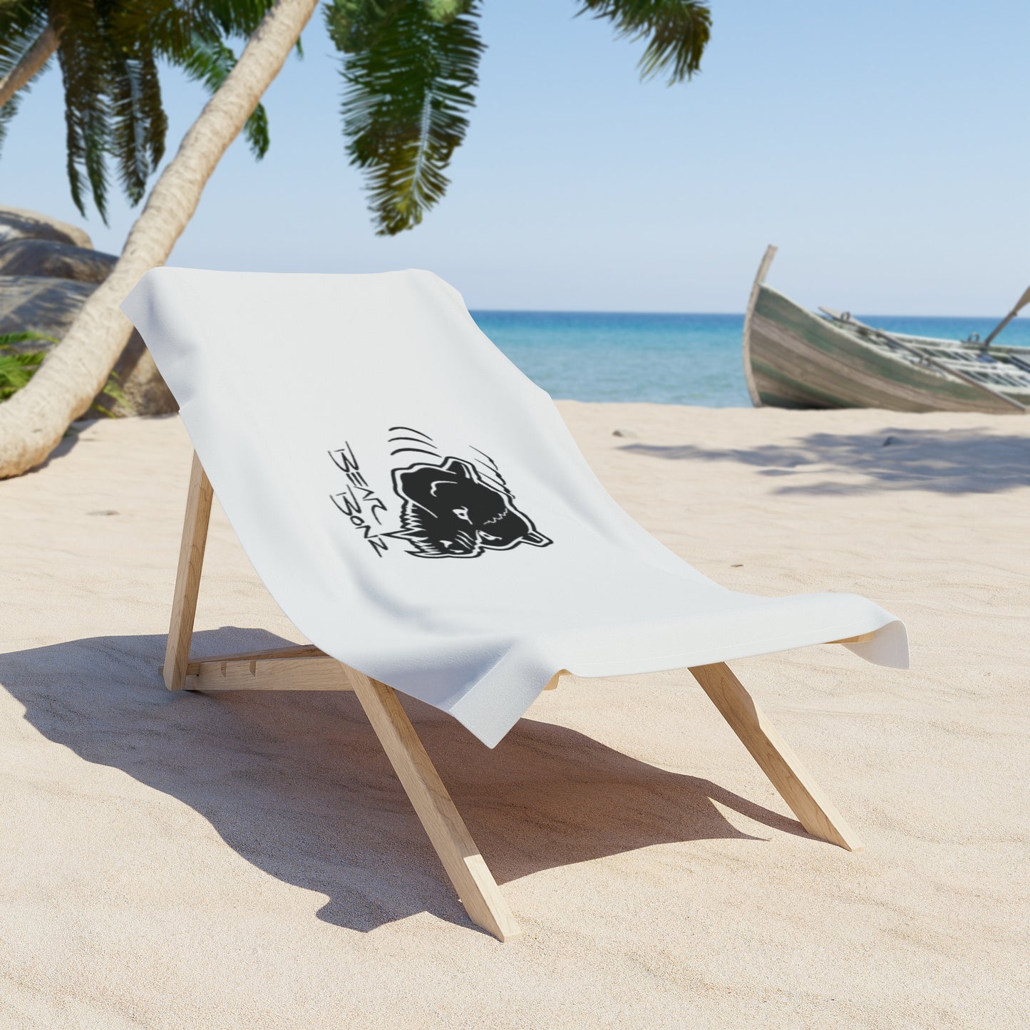 Bear Bonz Beach Towel, Unique Summer Towel