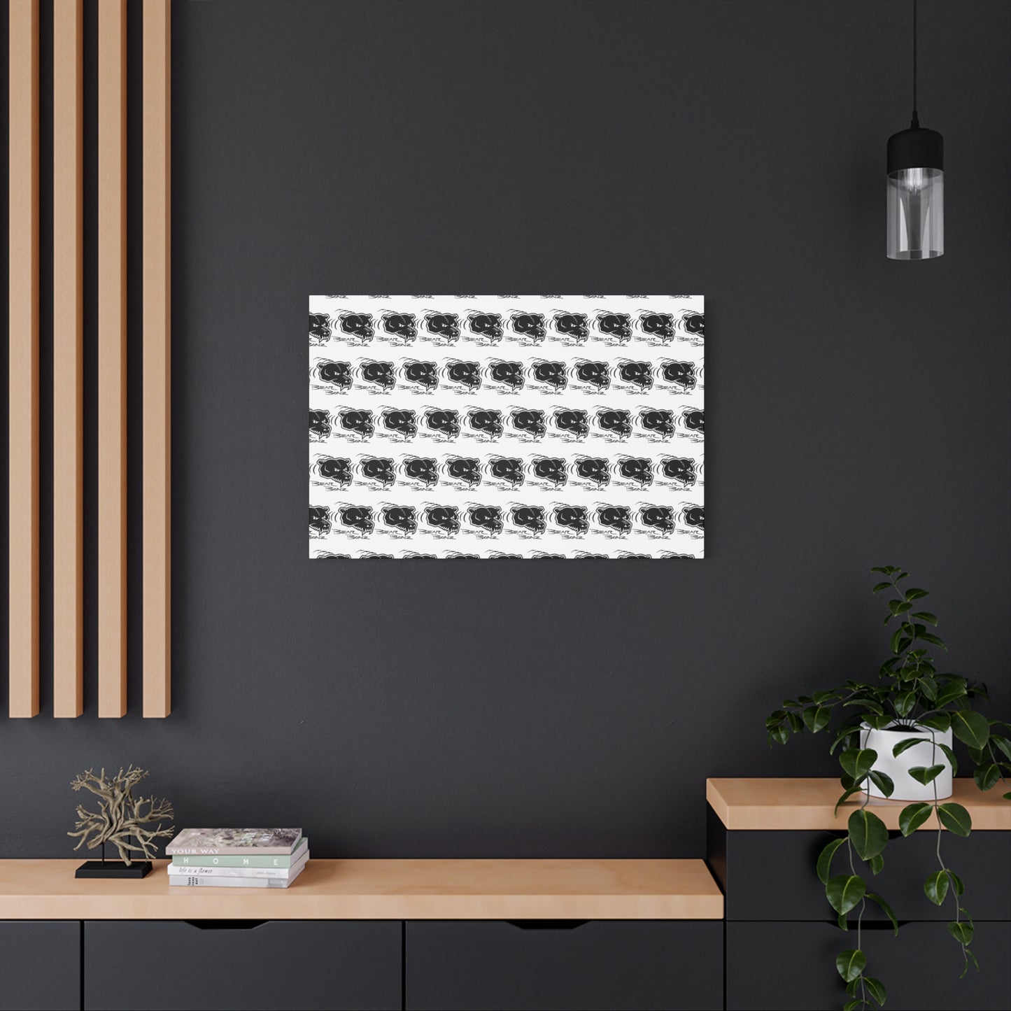 Bear Bonz Canvas Wall Art - Modern