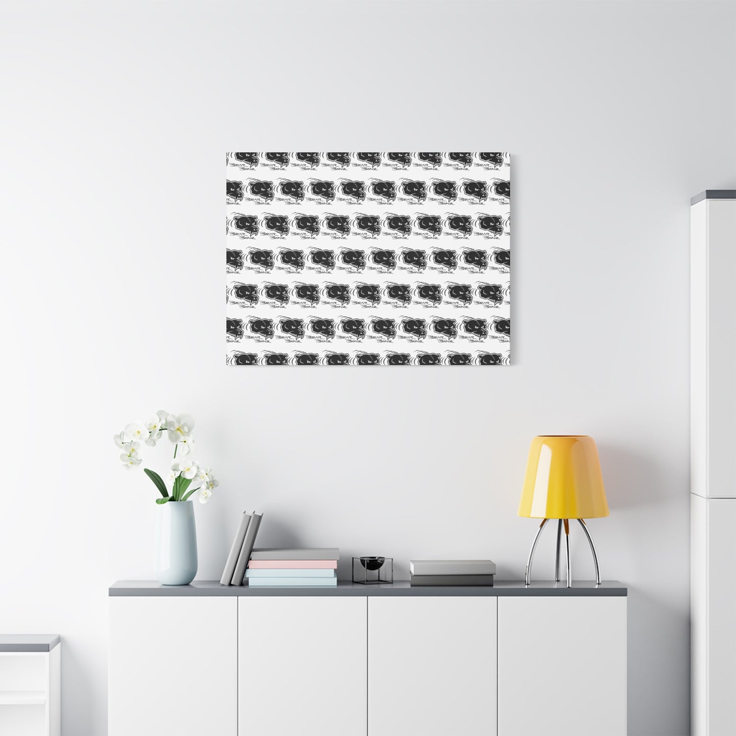 Bear Bonz Canvas Wall Art - Modern