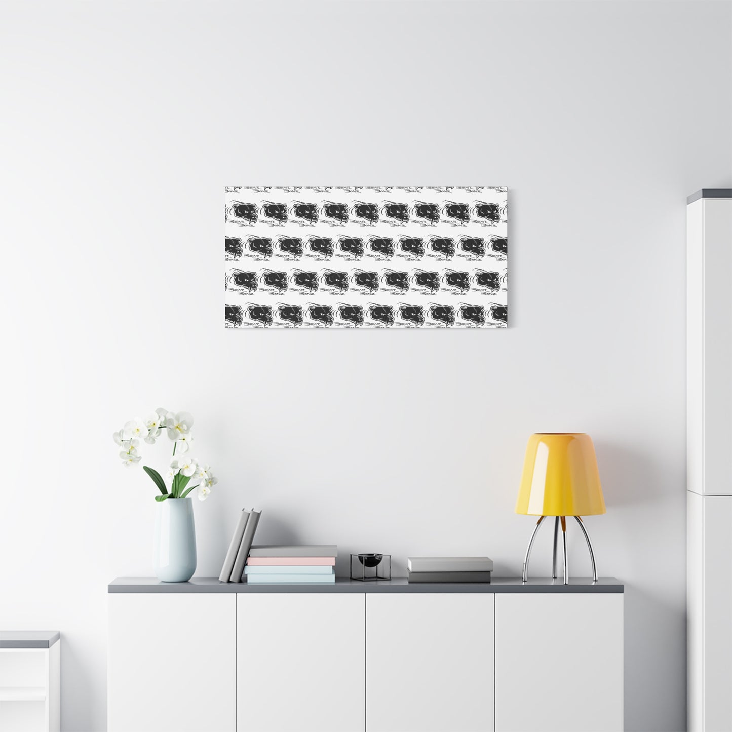 Bear Bonz Canvas Wall Art - Modern
