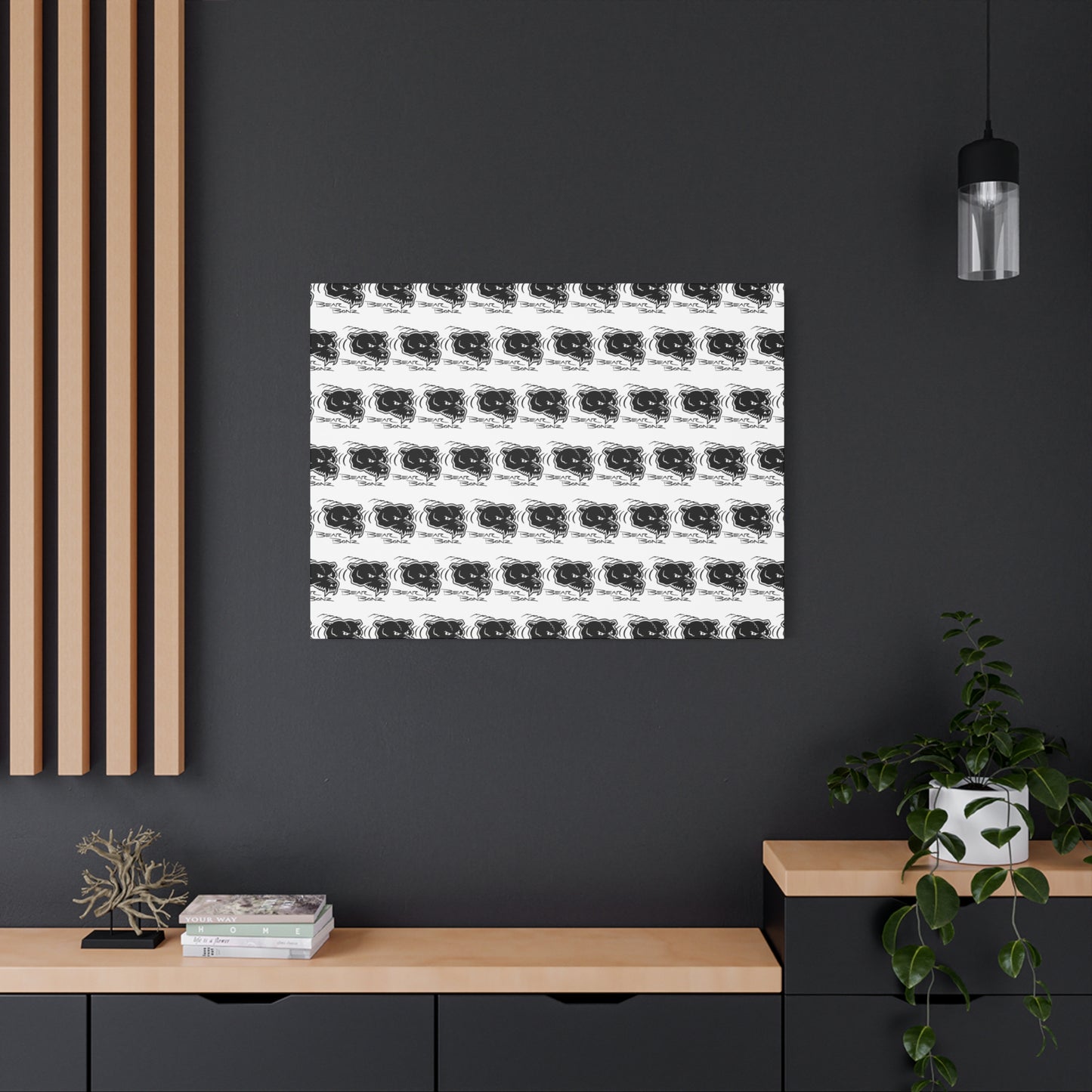 Bear Bonz Canvas Wall Art - Modern