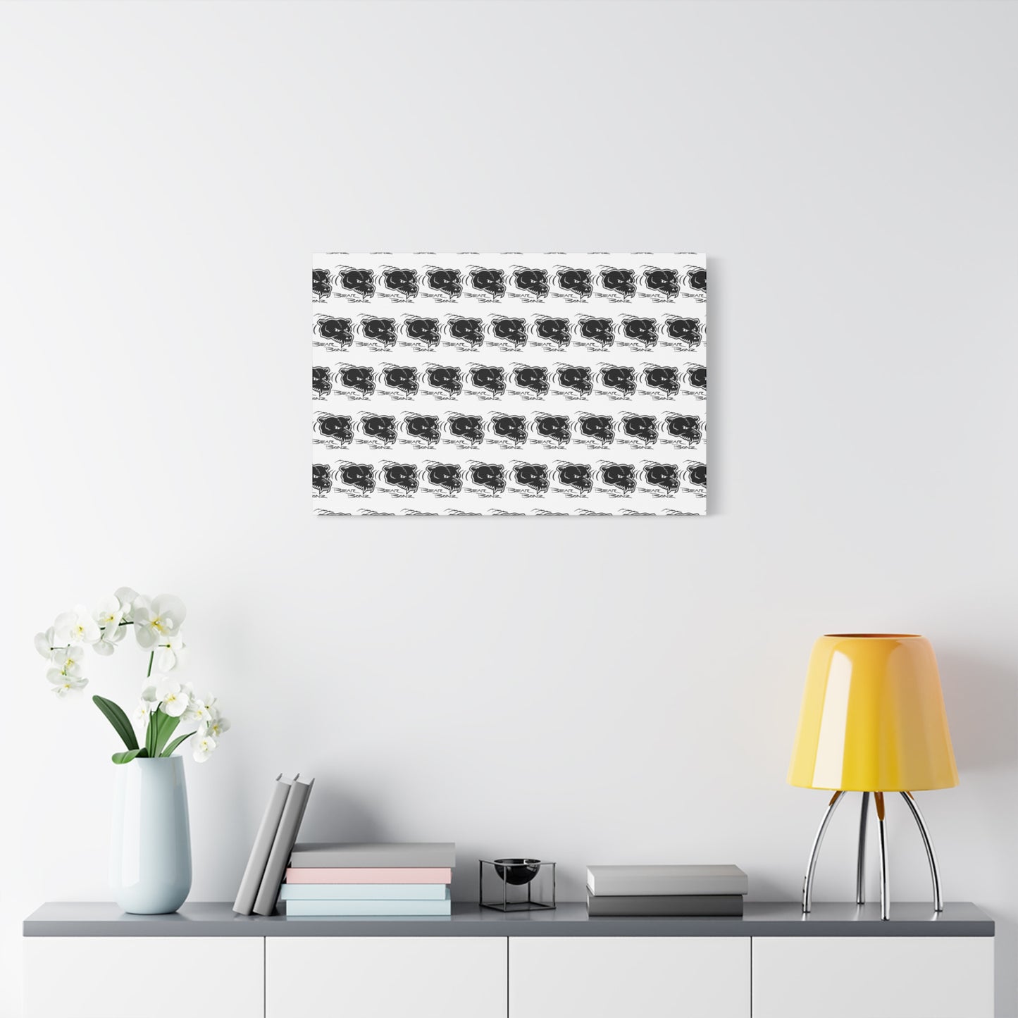 Bear Bonz Canvas Wall Art - Modern